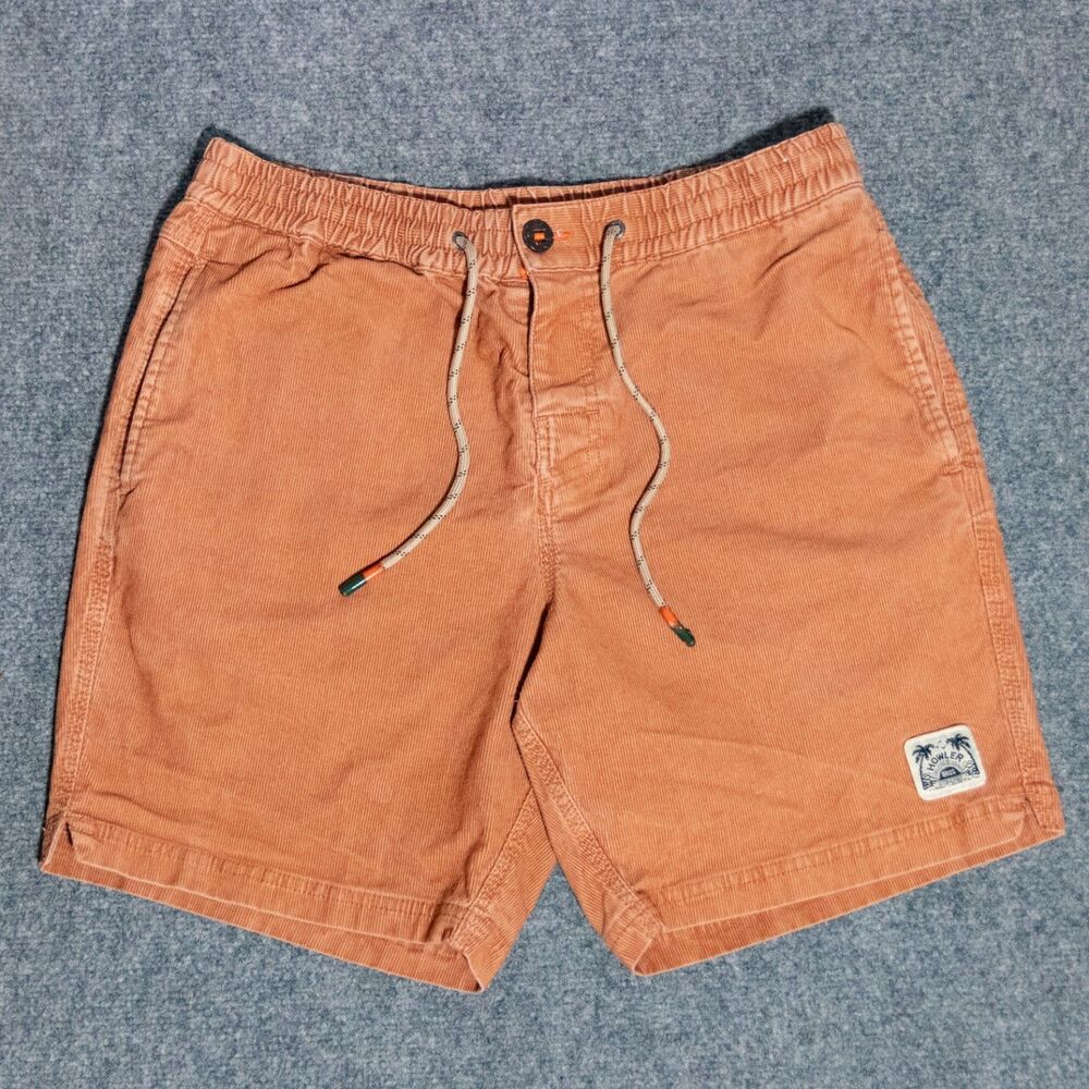 Howler Bros Pressure Drop Cord Shorts Men's 32 Corduroy Orange Drawstring Surf